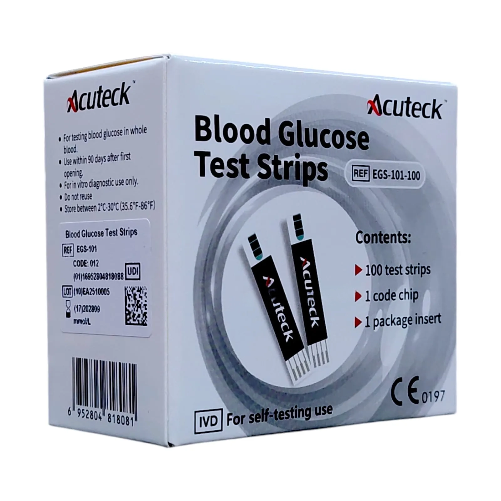 Acuteck Blood Glucose Test Strips 100pcs Acuteck Blood Glucose Test Strips 100pcs