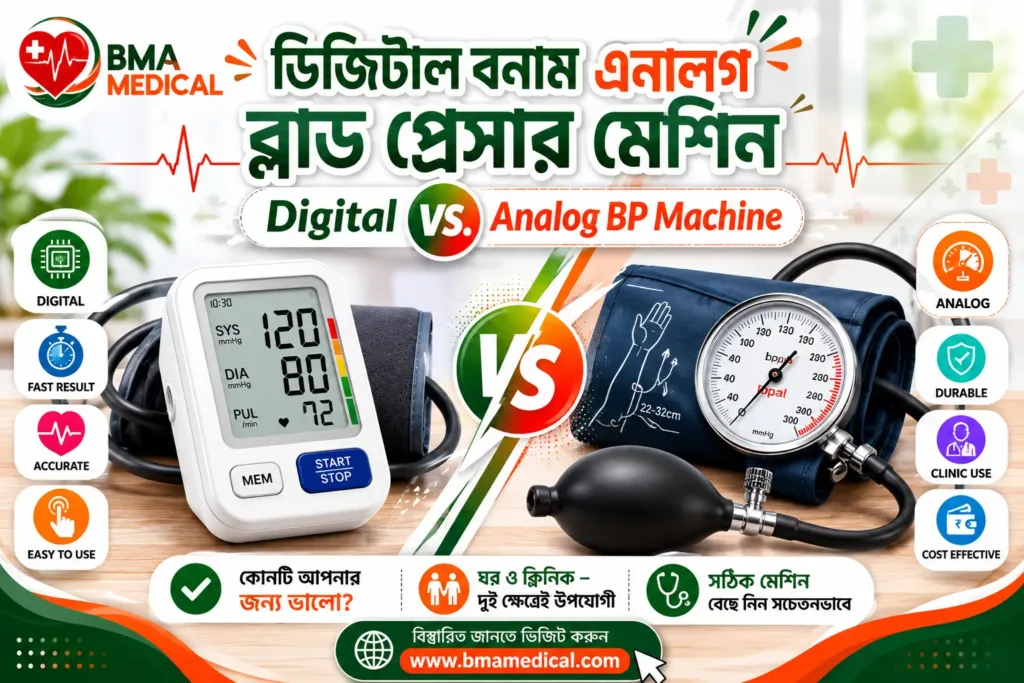 ডিজিটাল বনাম এনালগ ব্লাড প্রেসার মেশিন