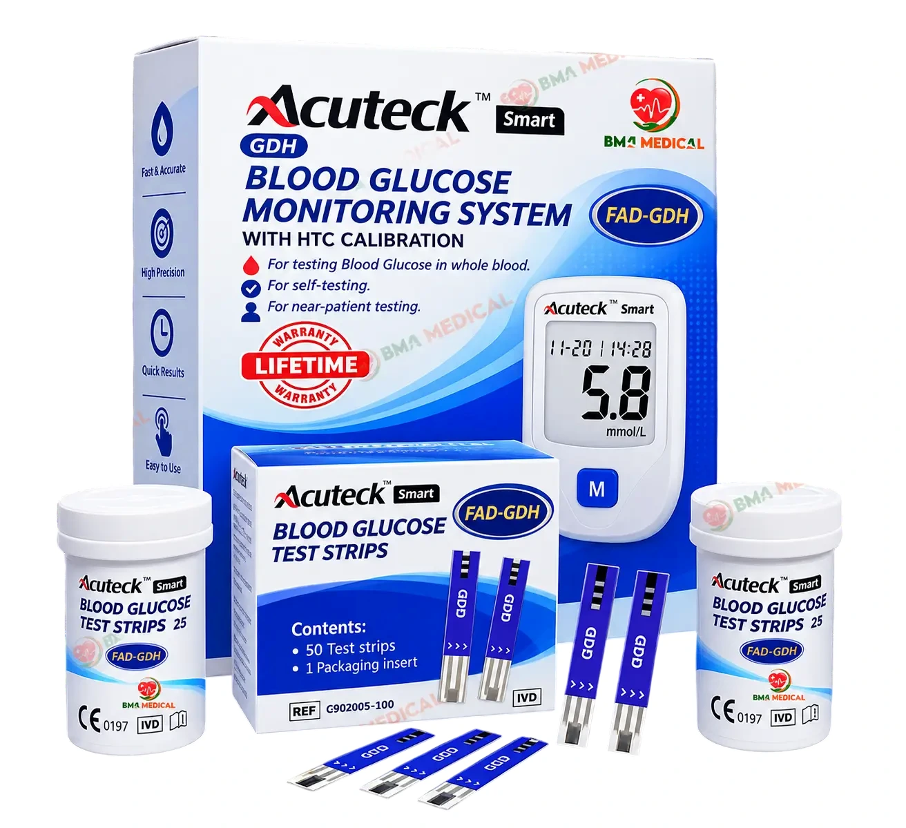 Acuteck GHP-101ProSK Smart Blood Glucose Meter Acuteck GHP-101ProSK Smart Blood Glucose Meter